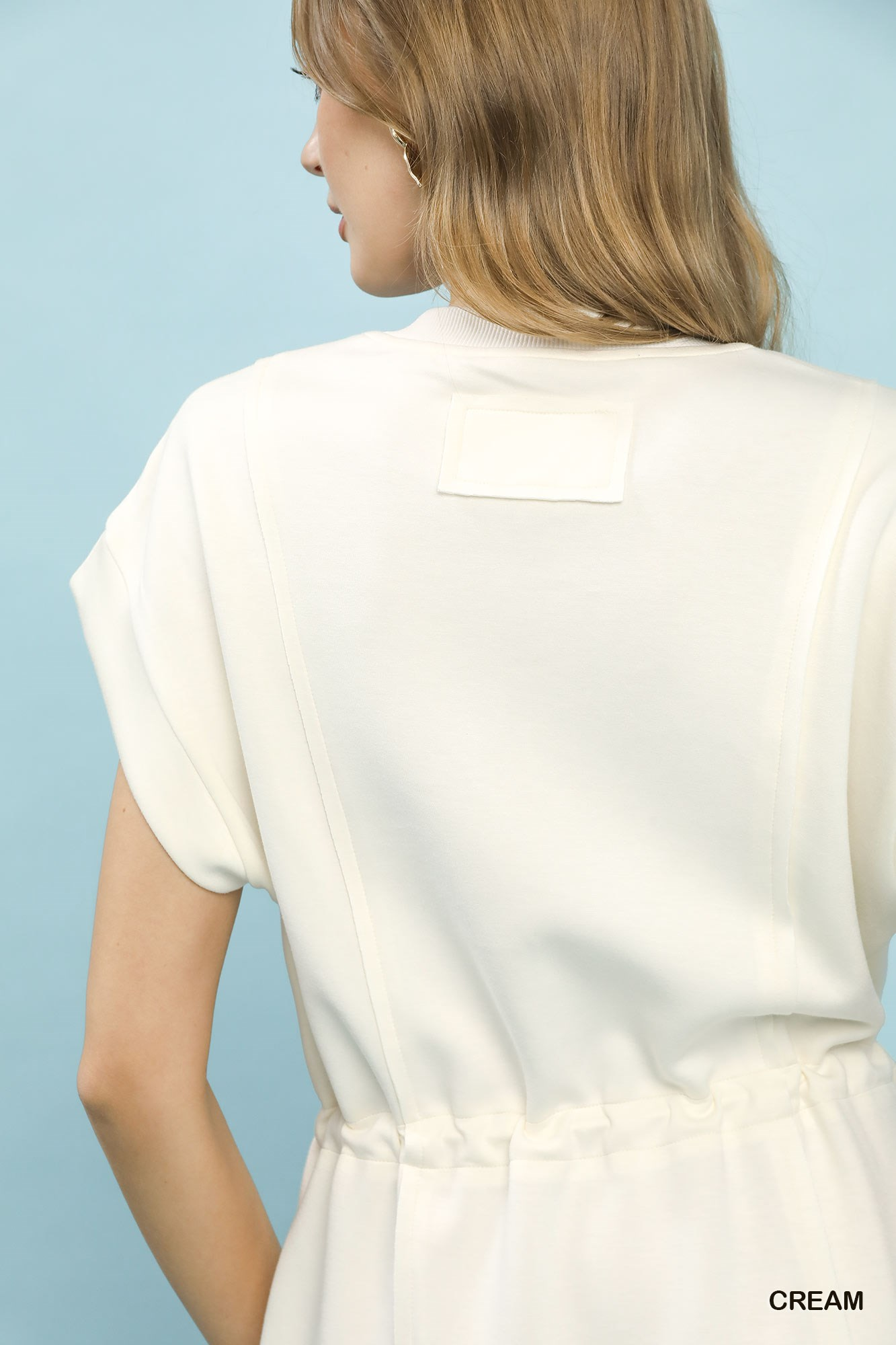 City Strolls Knit Zip Front Dress - White - Delta Swanky Girl