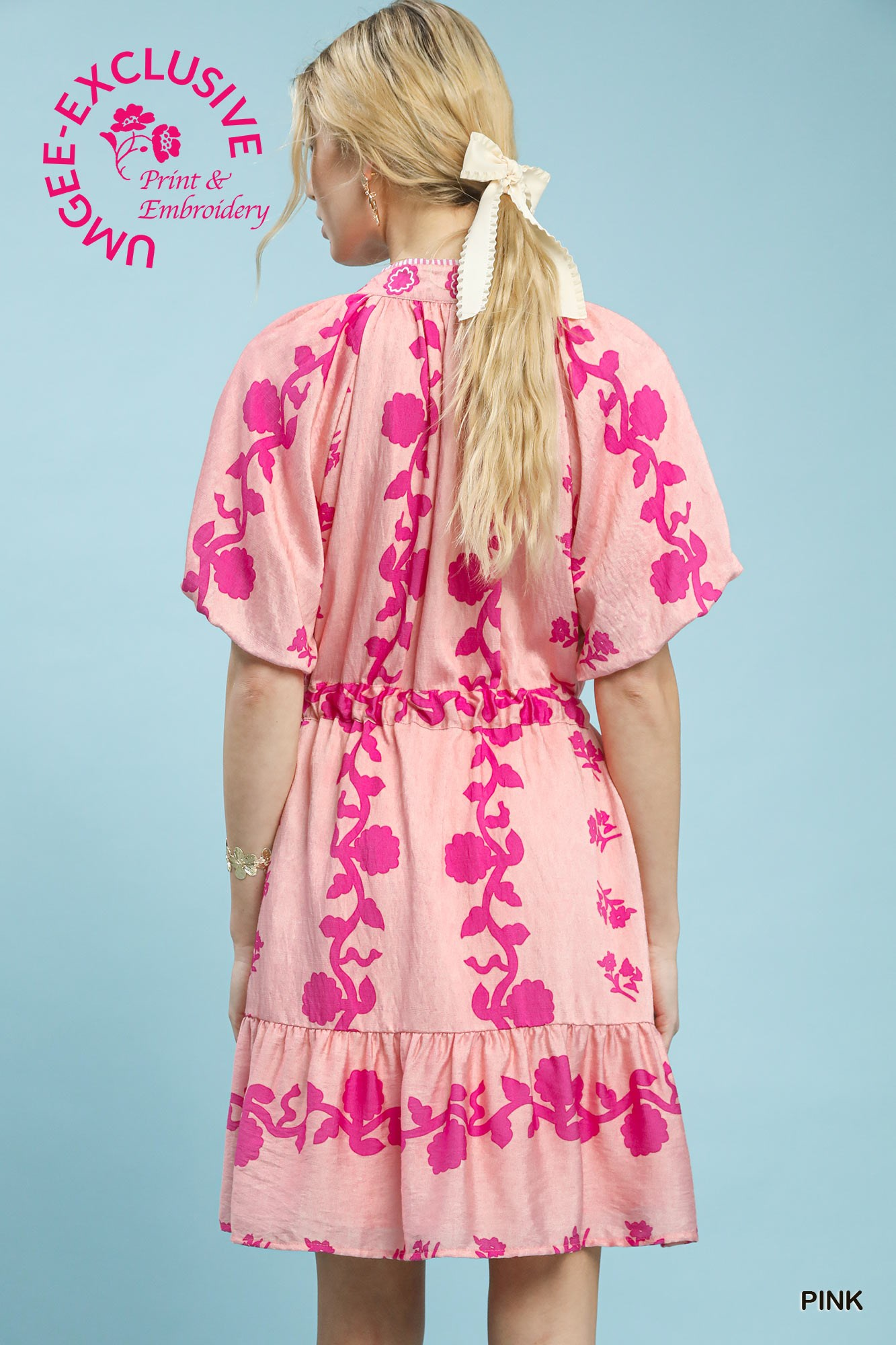 Heirloom Garden Boho Tie Waist Dress - Delta Swanky Girl