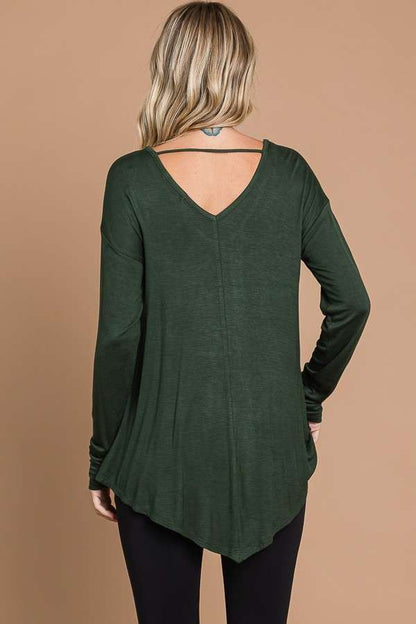 Curvy Drawing Your Attention Top (Olive)
