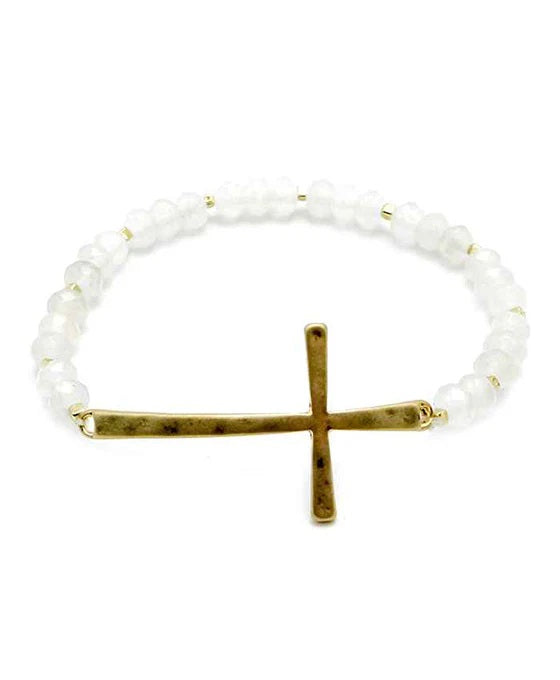 Meet At The Cross Bracelet (White)