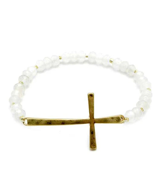 Meet At The Cross Bracelet (White)
