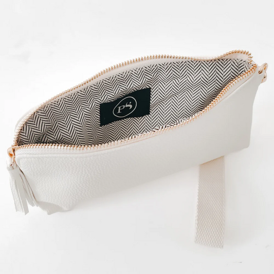 CoCo Card Holder Clutch Bag - Cream - Delta Swanky Girl