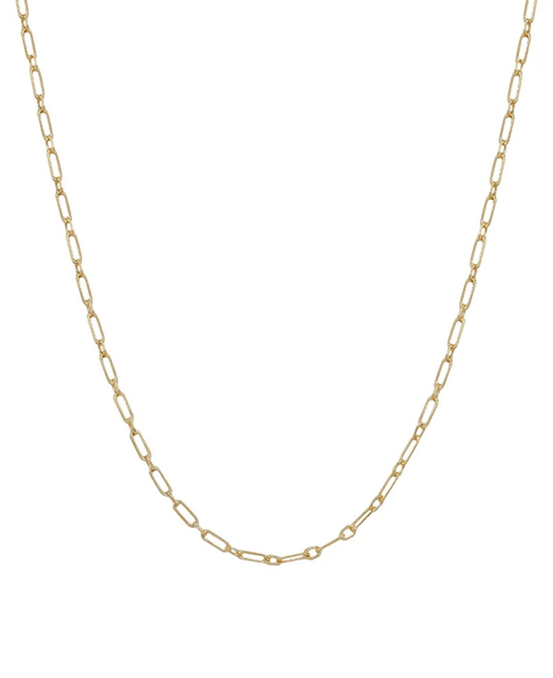 Estelle Paperclip Necklace (Gold)