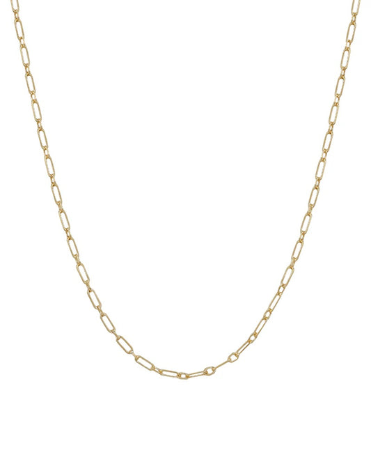 Estelle Paperclip Necklace (Gold)