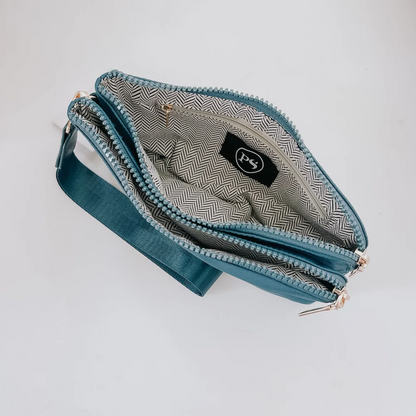 Harper Double Zip Nylon Wristlet - Black - Delta Swanky Girl
