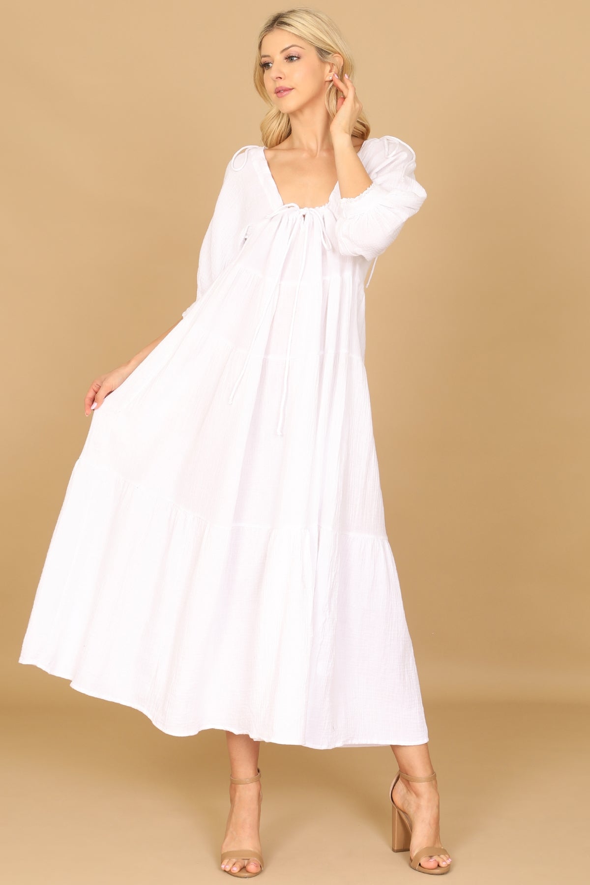 Sweetest Things Midi Dress (White)