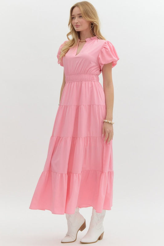 Simply Sweet Midi Dress (Pink)