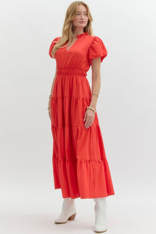 Simply Sweet Midi Dress (Red)