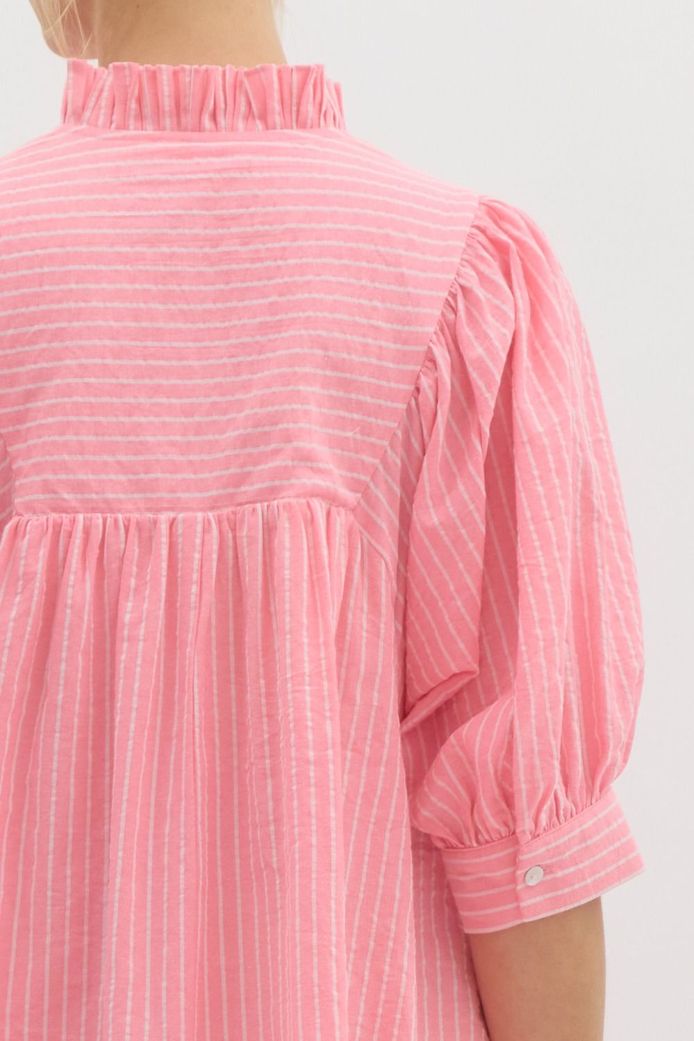 Main Attraction Striped Dress (Pink)