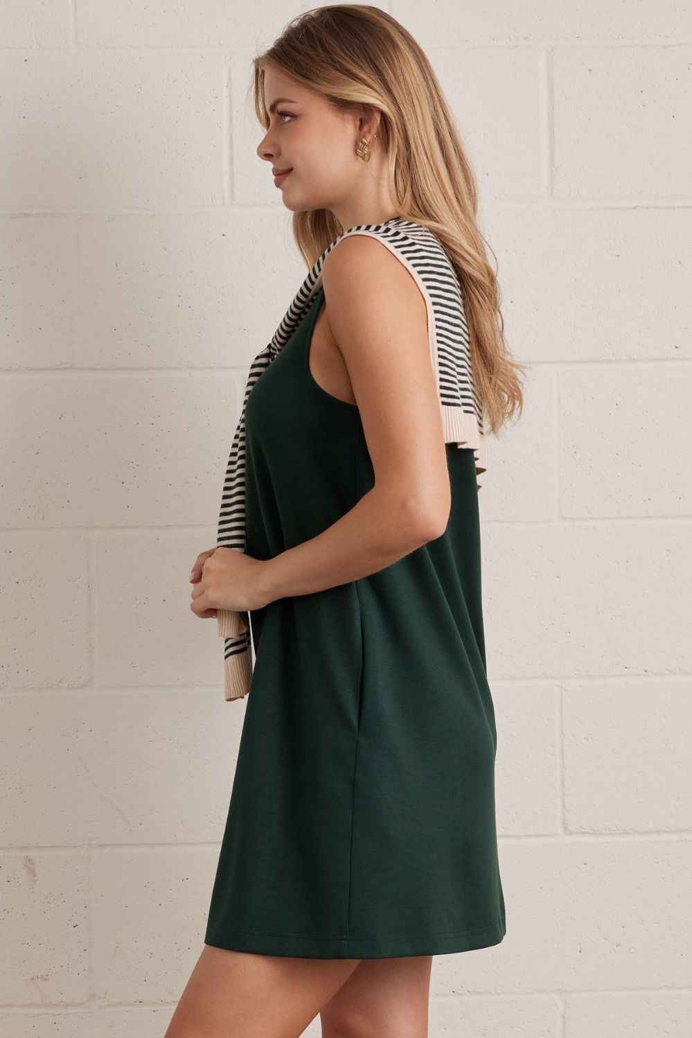 Clubhouse Faux Shoulder Sweater Dress
