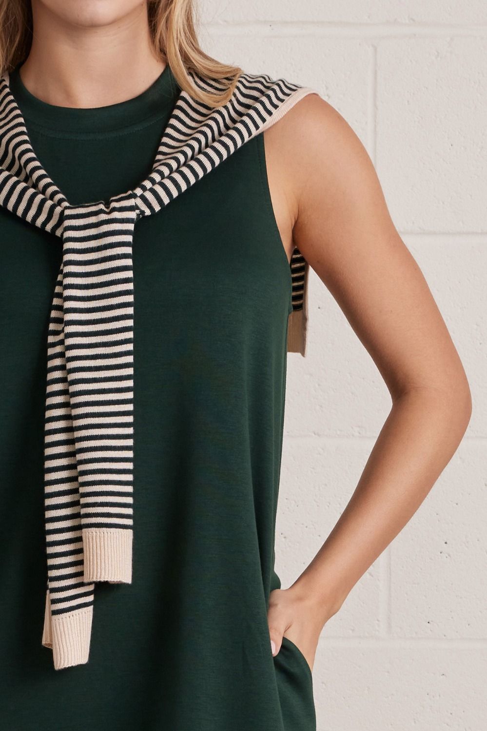 Clubhouse Faux Shoulder Sweater Dress