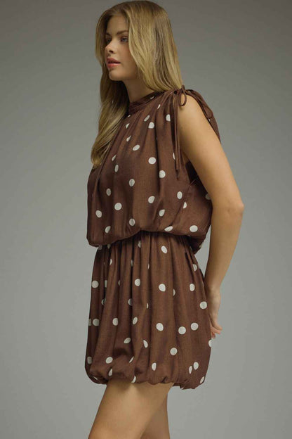 Johanna Polka Dot Bubble Hem Dress
