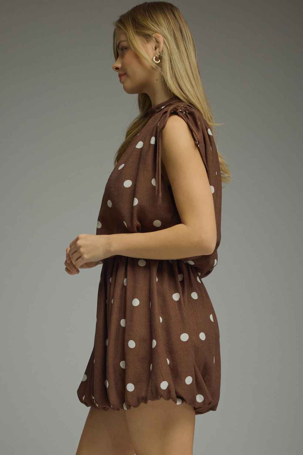 Johanna Polka Dot Bubble Hem Dress