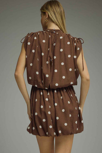 Johanna Polka Dot Bubble Hem Dress