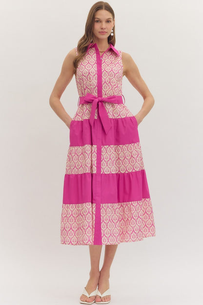 Maisie Tiered Midi Dress - Delta Swanky Girl