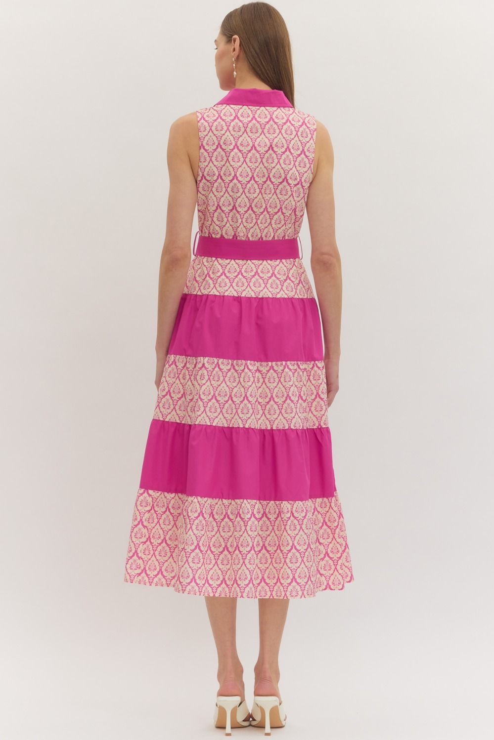 Maisie Tiered Midi Dress - Delta Swanky Girl
