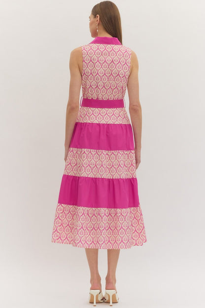 Maisie Tiered Midi Dress - Delta Swanky Girl