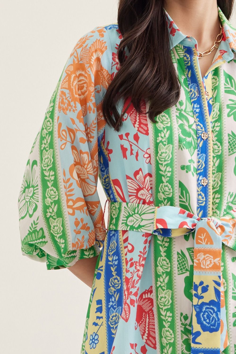 Farm Rio Botanical Belted Mini Dress - Delta Swanky Girl