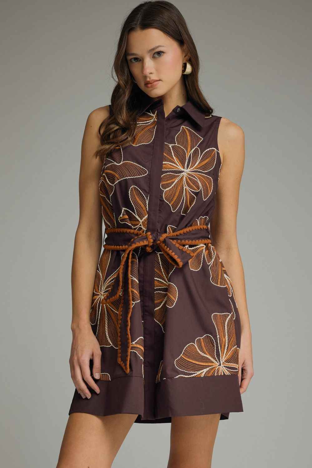 Valley Chic Embroidered Mini Dress