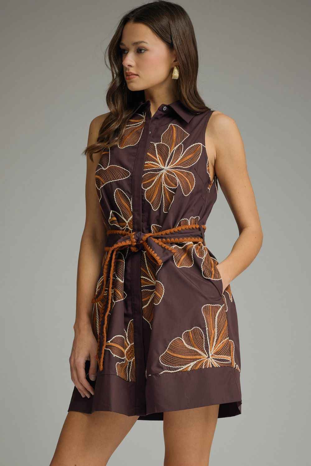 Valley Chic Embroidered Mini Dress