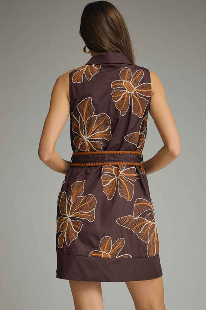 Valley Chic Embroidered Mini Dress