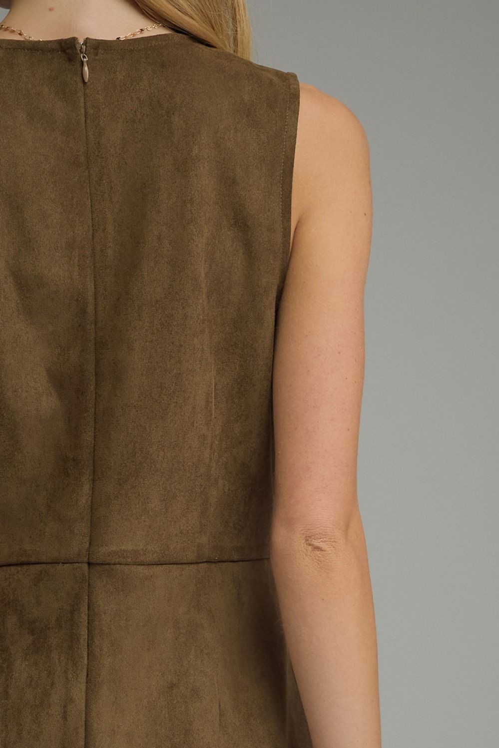 The Woodland Estate Dress | Sleeveless A-Line Dress with Horsebit Details