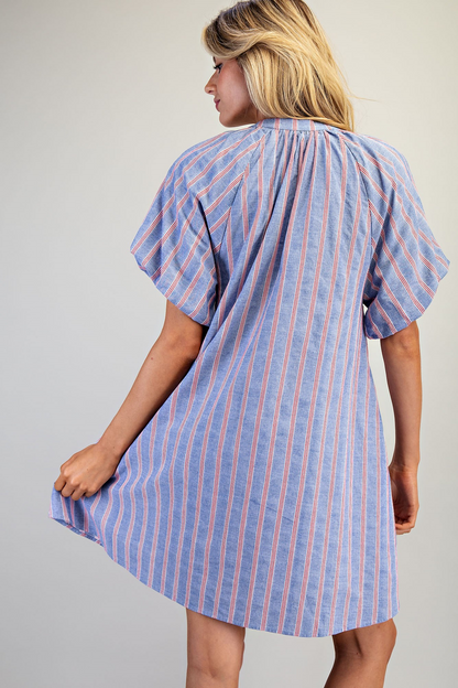Allie Striped Denim Dress