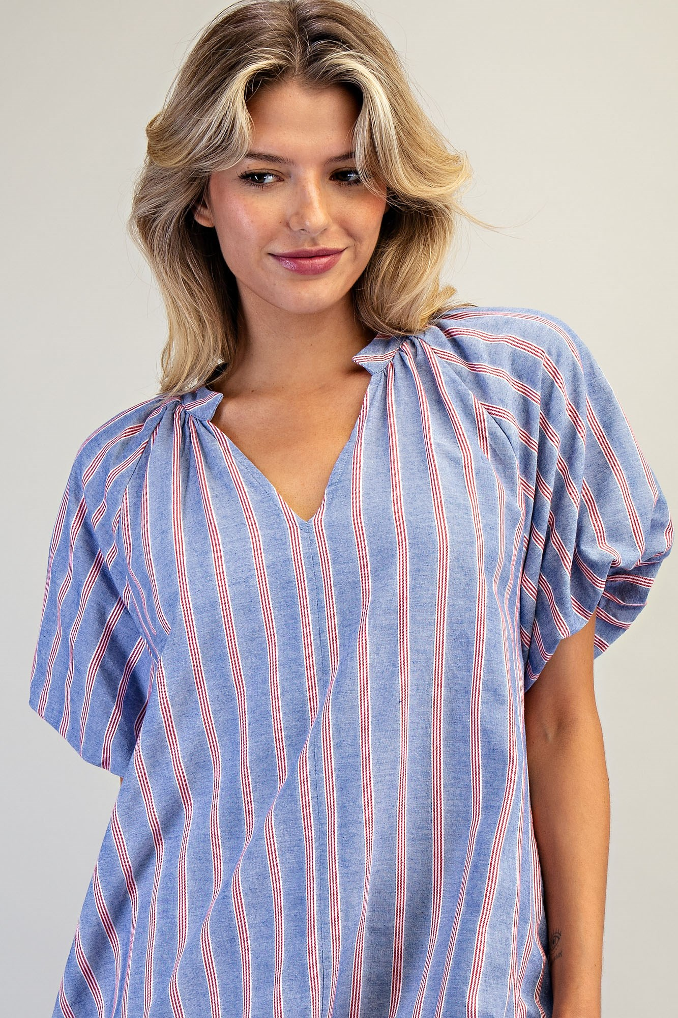 Allie Striped Denim Dress