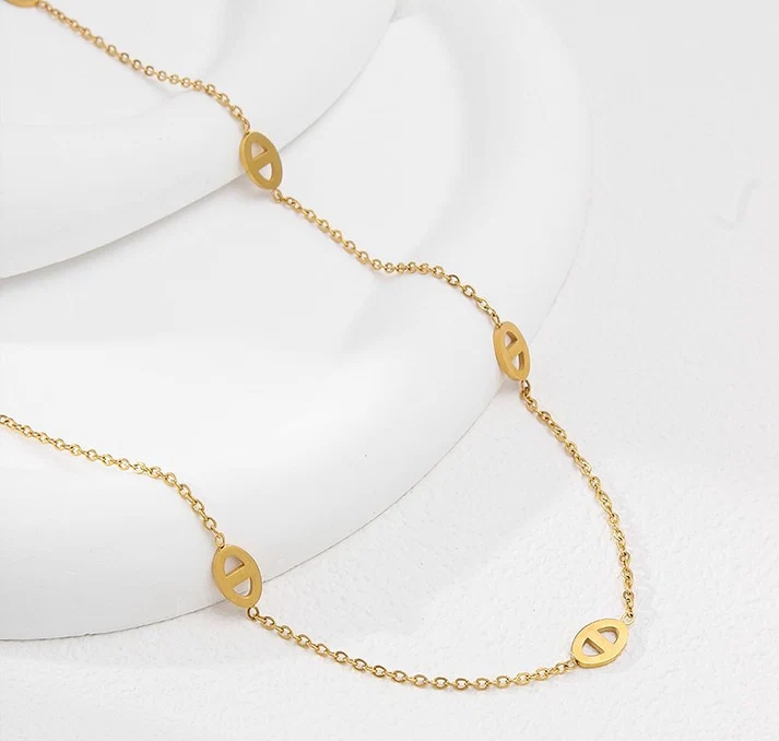 French Retro Mariner Chain Necklace