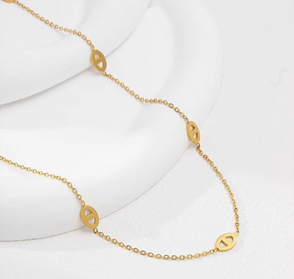 French Retro Mariner Chain Necklace