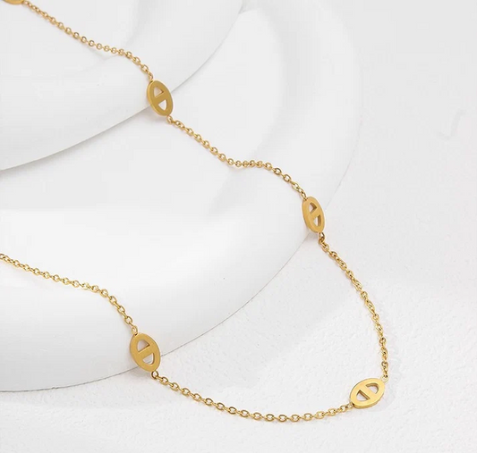 French Retro Mariner Chain Necklace