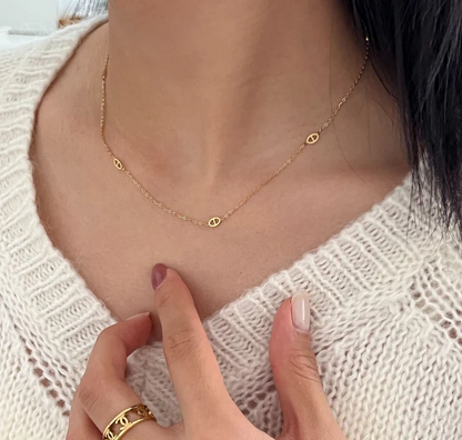 French Retro Mariner Chain Necklace