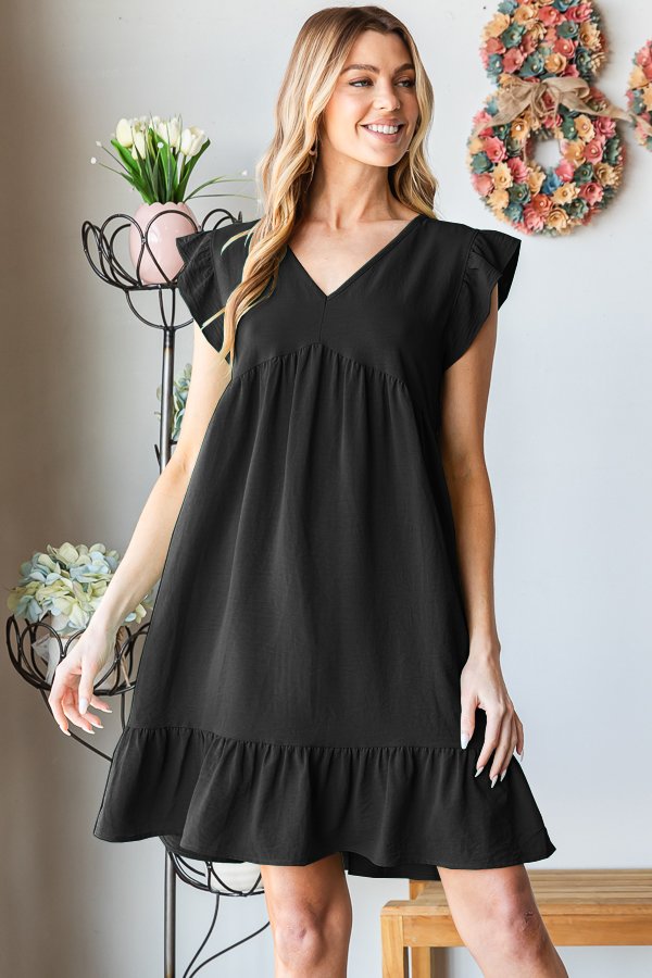 Curvy Cozy Cabana Dress (Black)