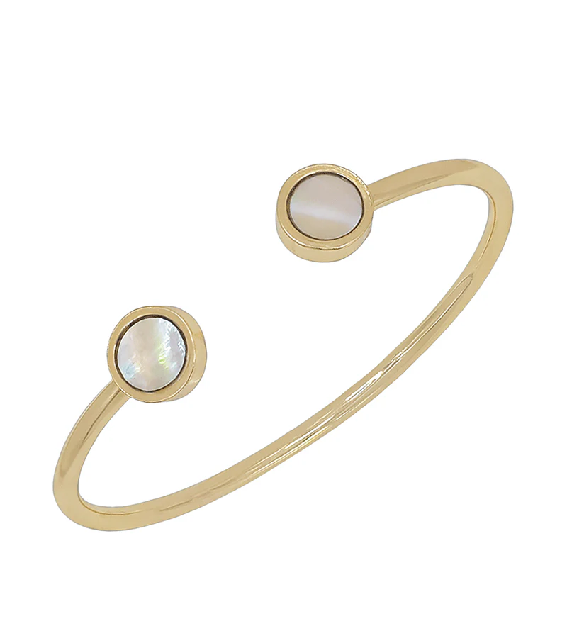 MOP Bezel Cuff Bracelet