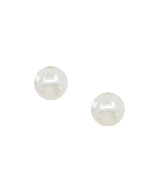 Pearly Girl 14mm Glass Pearl Post Earring - Delta Swanky Girl