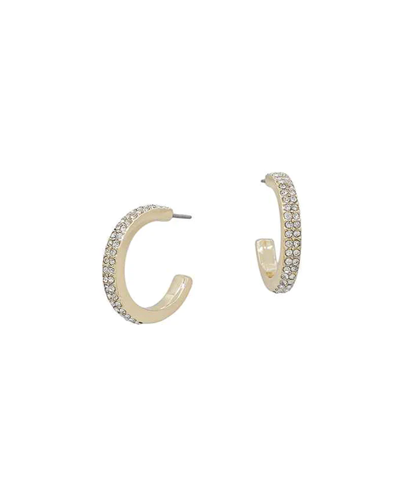 Luxe Pave Huggie Hoop - CZ