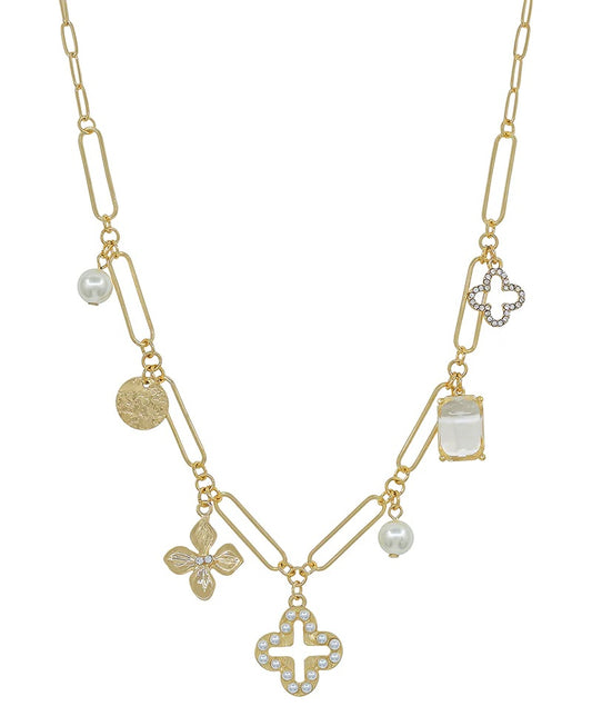 Cashin Clover Charm Necklace - Gold
