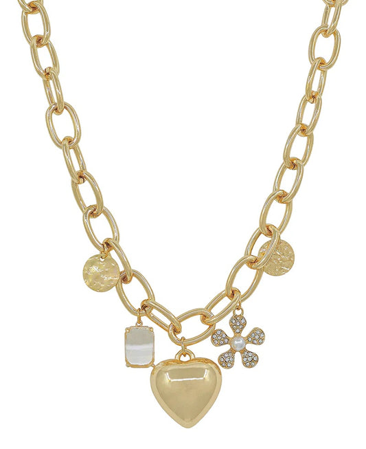 Worthington Charm Necklace - Gold