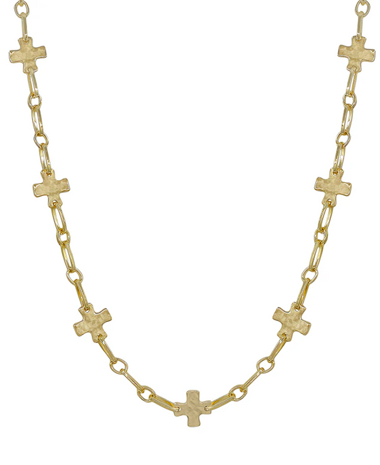Malta Cross Station Halo Necklace - Delta Swanky Girl