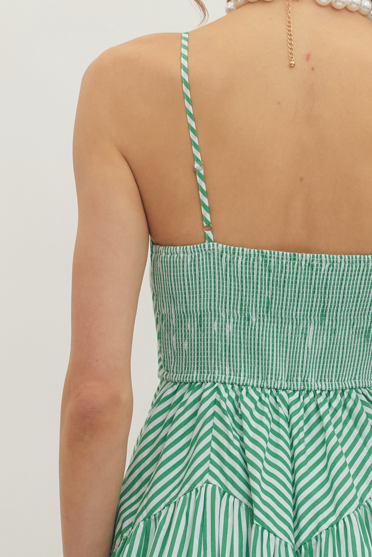 Farm Rio Striped Midi Dress - Green - Delta Swanky Girl