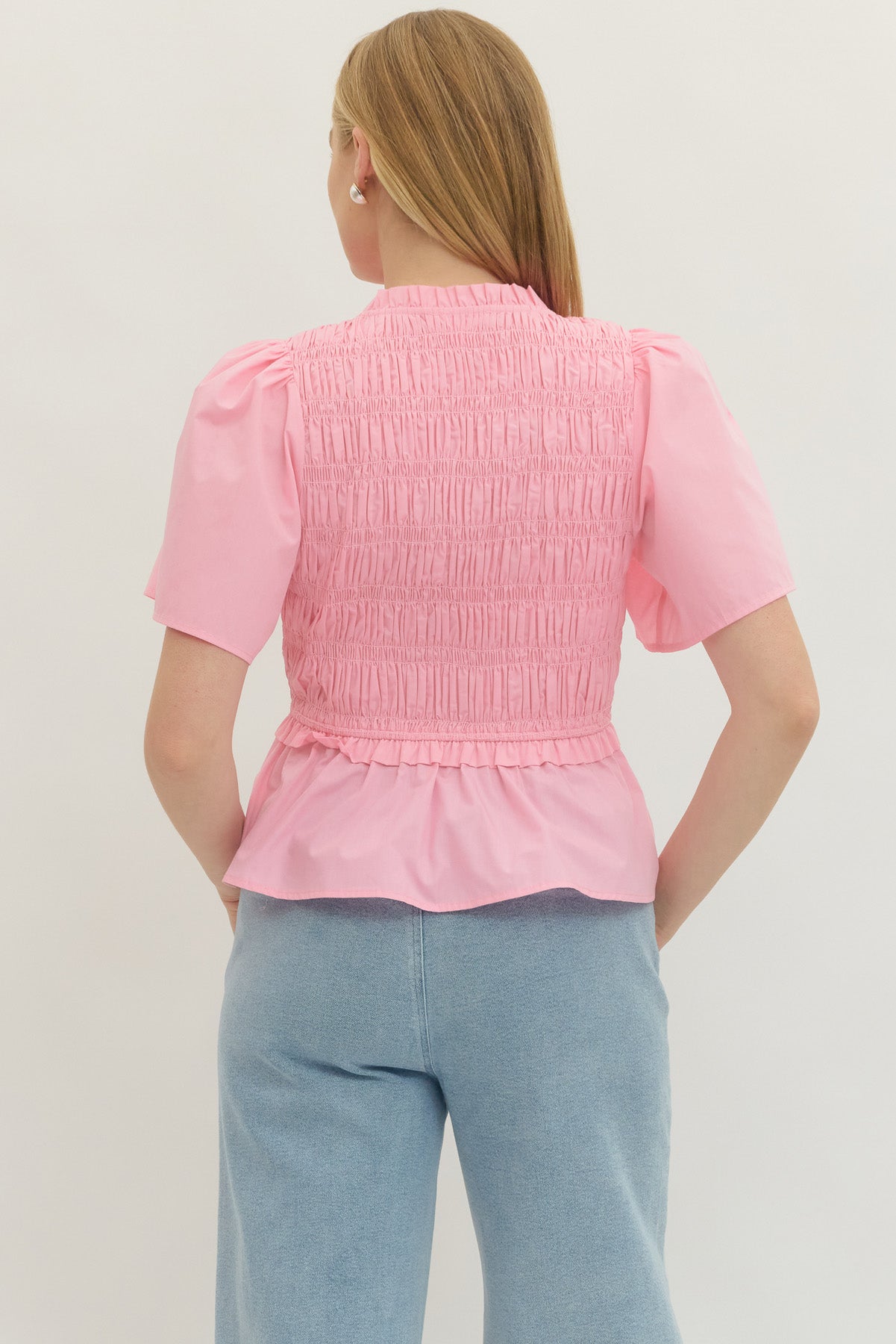 Picnic At Sunset Tie Front Top - Pink - Delta Swanky Girl
