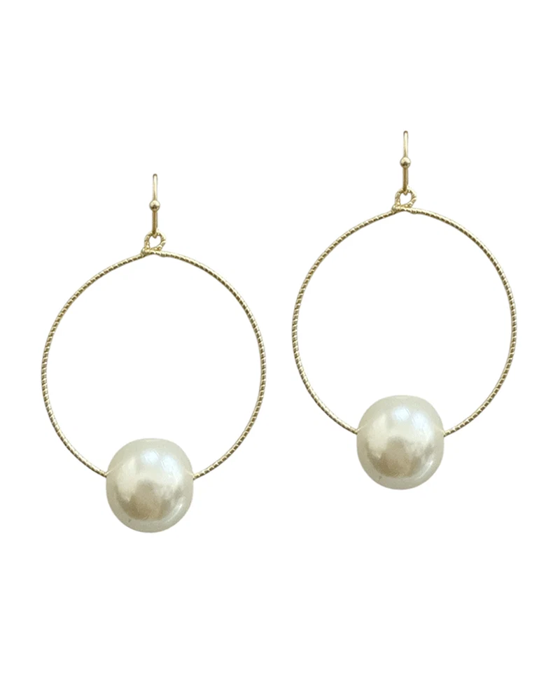 Radiant Grace Hoop & Pearl Earring