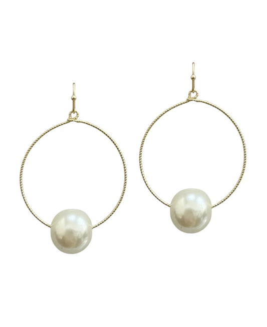 Radiant Grace Hoop & Pearl Earring