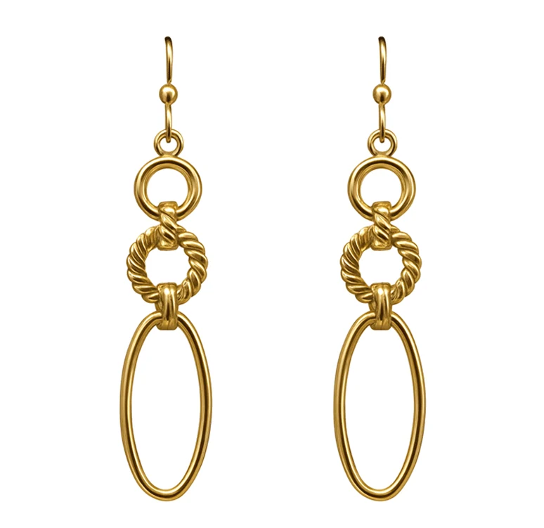 Atomic Disc Drop Earring