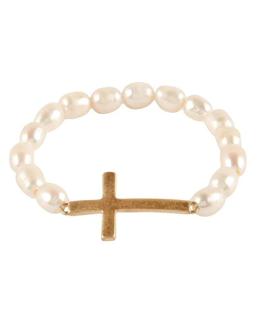 Meet At The Cross Bracelet (Pearl)