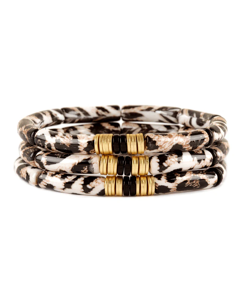 Marble Resin Animal Stretch Bracelet - Delta Swanky Girl