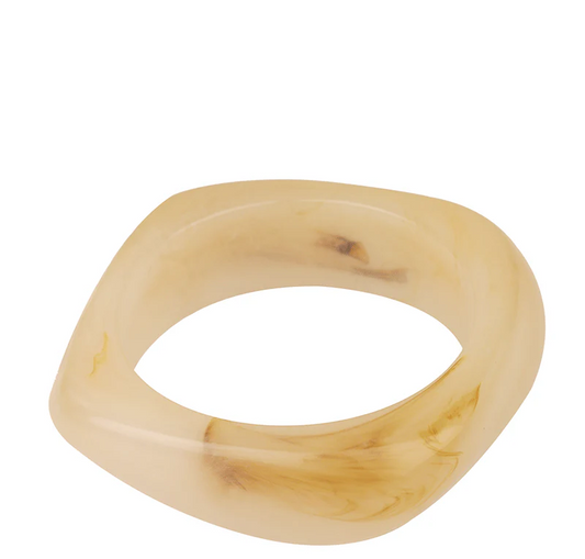 Rustic Resin Ivory Bangle