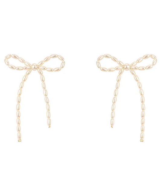 Pearly Bow Earrings