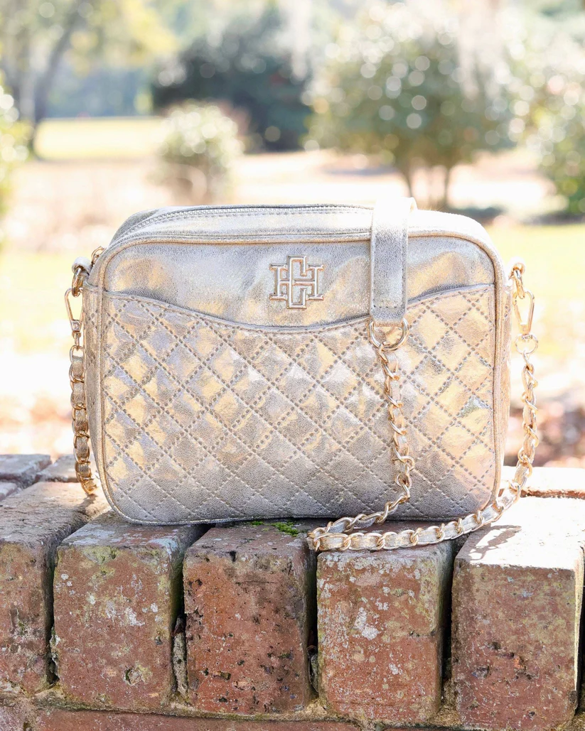 Farrah Quilted Shoulder Bag - Champagne Pop - Delta Swanky Girl