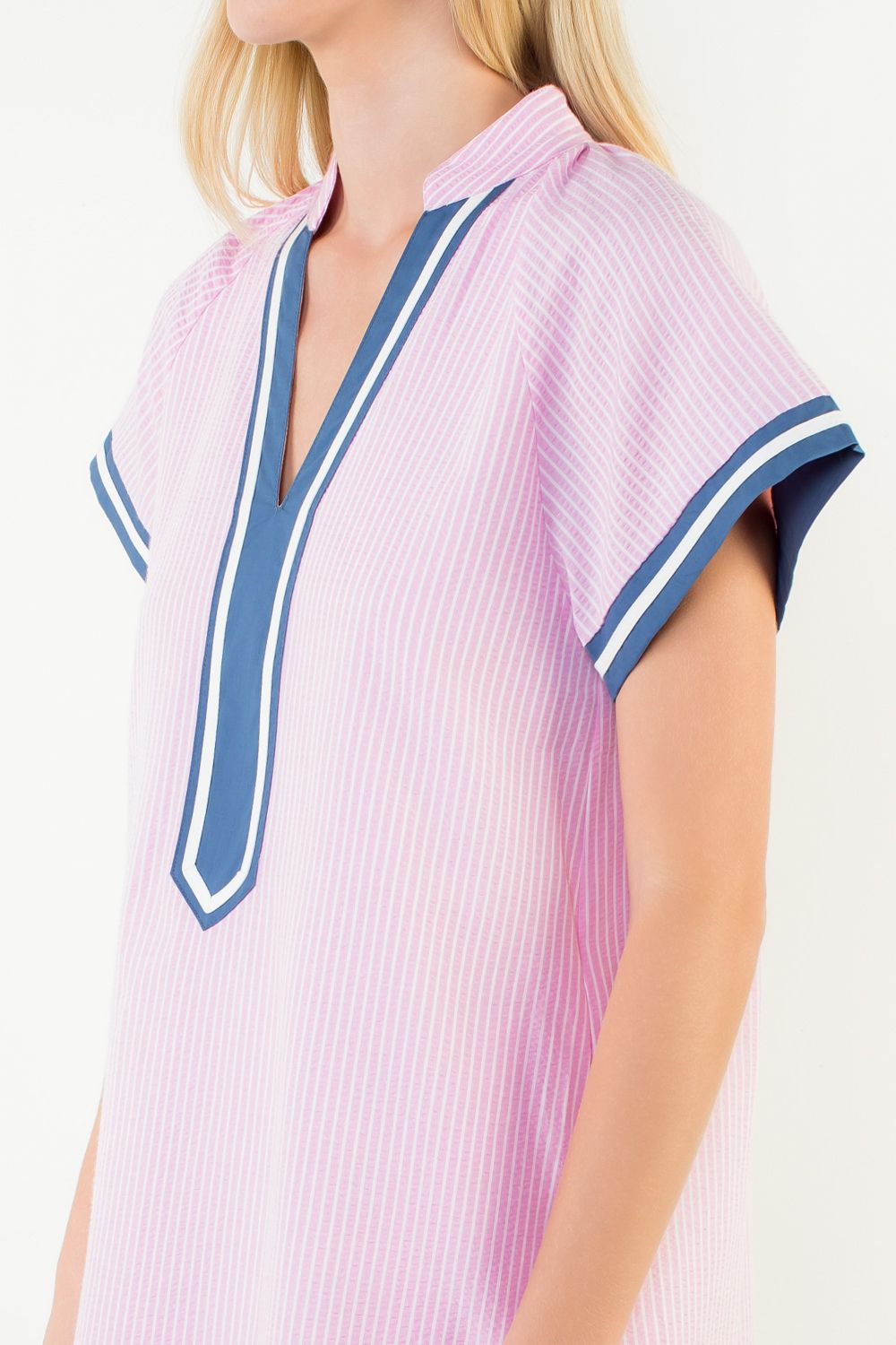 Hampton Harbor Striped Dress - Pink - Delta Swanky Girl